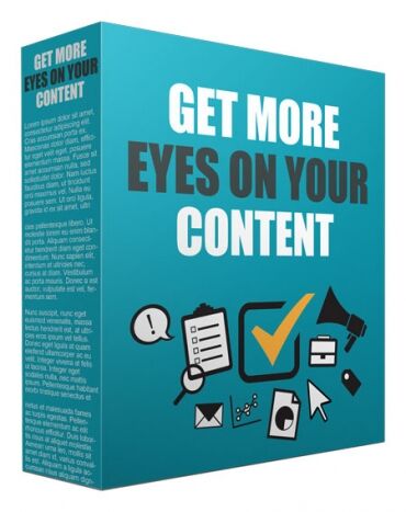 eCover representing Get More Eyes On Your Content Videos, Tutorials & Courses with Master Resell Rights