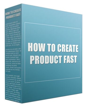 eCover representing How to Create Product Fast Audio & Music with Master Resell Rights