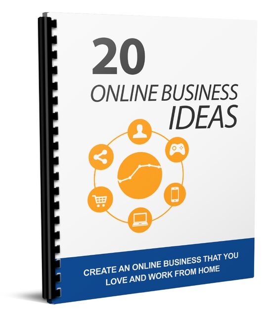 eCover representing 20 Online Business Ideas eBooks & Reports with Master Resell Rights