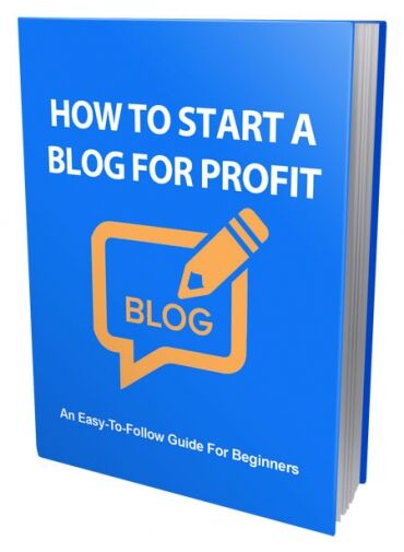 eCover representing How To Start a Blog For Profit eBooks & Reports with Master Resell Rights