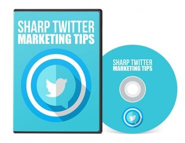 eCover representing Sharp Twitter Marketing Tips Videos, Tutorials & Courses with Master Resell Rights