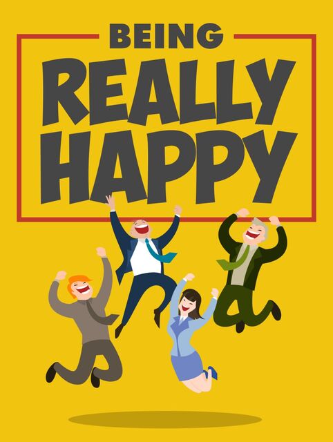 eCover representing Being Really Happy eBooks & Reports with Master Resell Rights