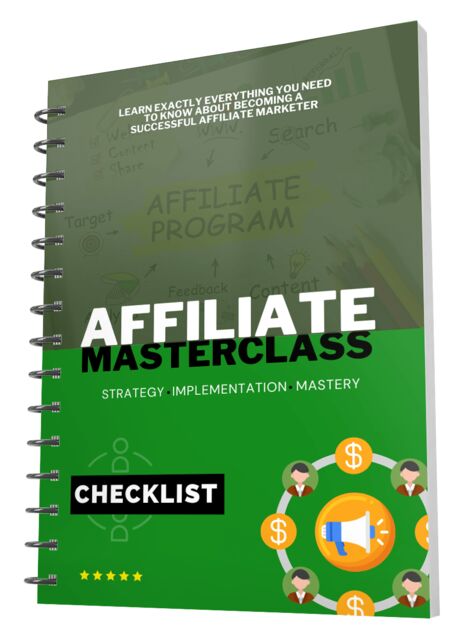 eCover representing Affiliate Masterclass  with 