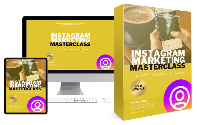 eCover representing Instagram Marketing Masterclass Video Upgrade  with 