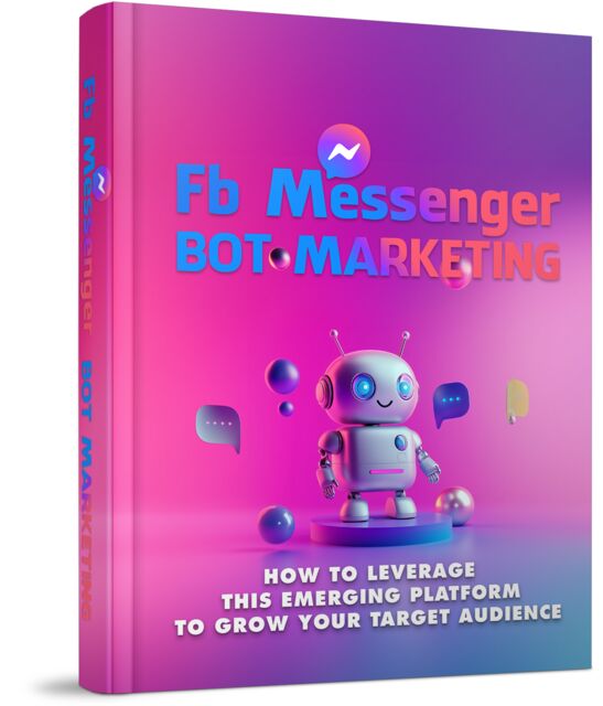 eCover representing FB Messenger Bot Marketing  with 