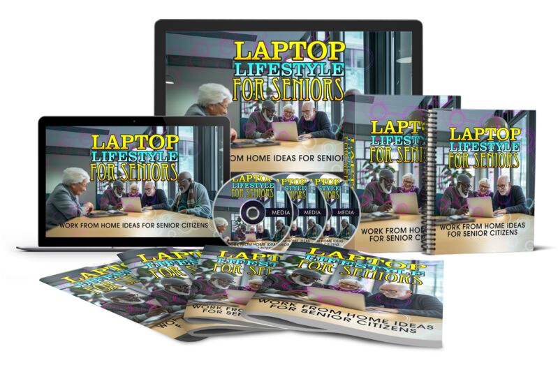 eCover representing Laptop Lifestyle For Seniors Video Upgrade Videos, Tutorials & Courses with Master Resell Rights