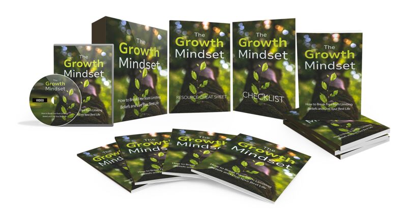 eCover representing The Growth Mindset Video Upgrade Videos, Tutorials & Courses with Master Resell Rights