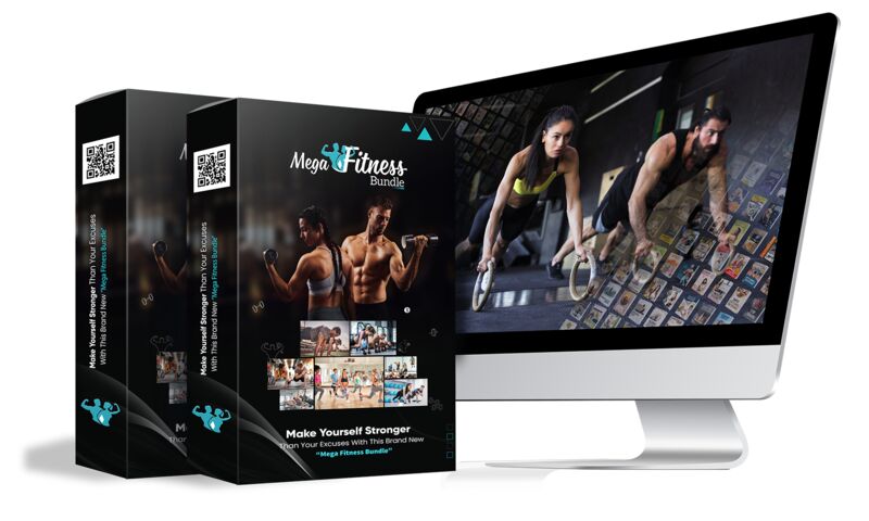 eCover representing Mega Fitness Bundle eBooks & Reports/Articles, Newsletters & Blog Posts with Resell Rights