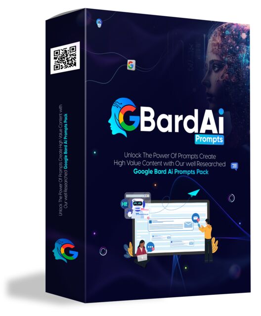 eCover representing Google Bard AI Prompts Templates & Themes with Private Label Rights