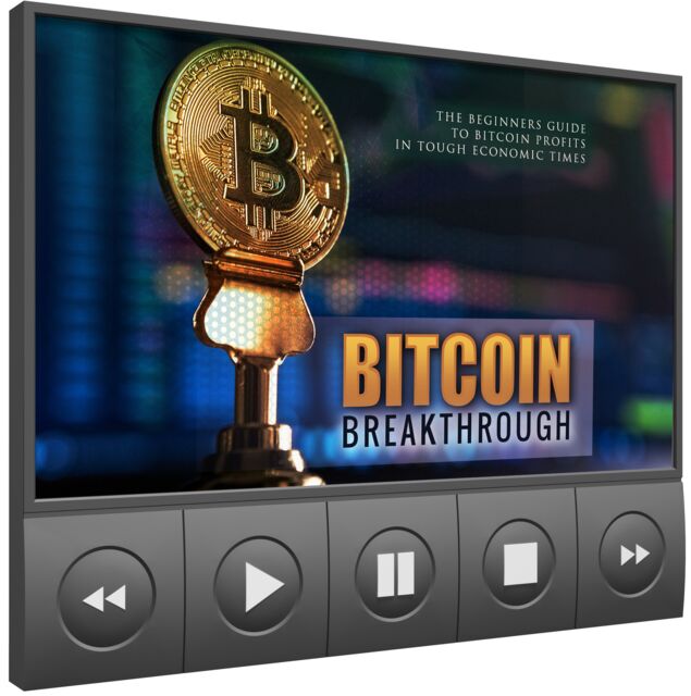 eCover representing Bitcoin Breakthrough Video Upgrade eBooks & Reports/Videos, Tutorials & Courses with Master Resell Rights