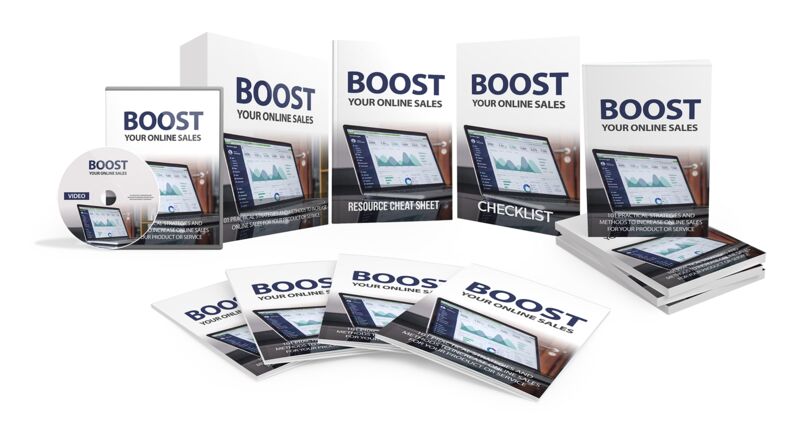 eCover representing Boost Your Online Sales Video Upgrade Videos, Tutorials & Courses with Master Resell Rights