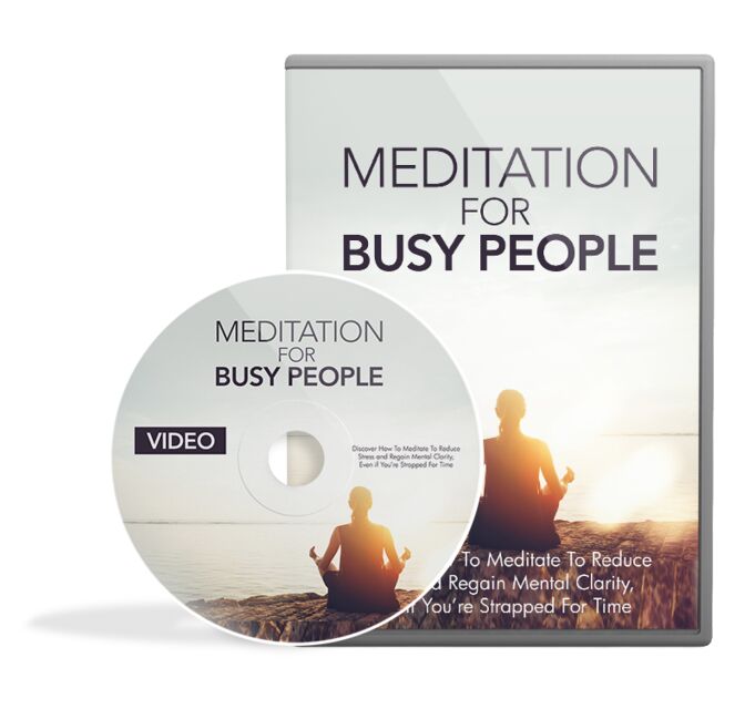 eCover representing Meditation For Busy People Video Upgrade Videos, Tutorials & Courses with Master Resell Rights