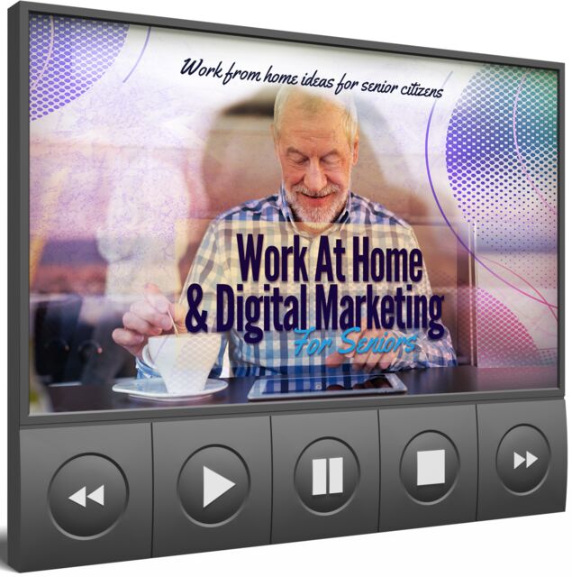 eCover representing Work At Home & Digital Marketing For Seniors Video Upgrade eBooks & Reports/Videos, Tutorials & Courses with Master Resell Rights