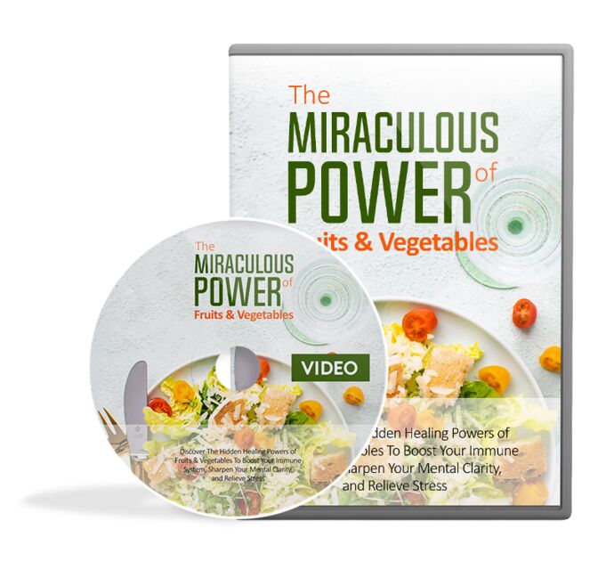 eCover representing The Miraculous Power Of Fruit and Vegetables Video Upgrade Videos, Tutorials & Courses with Master Resell Rights