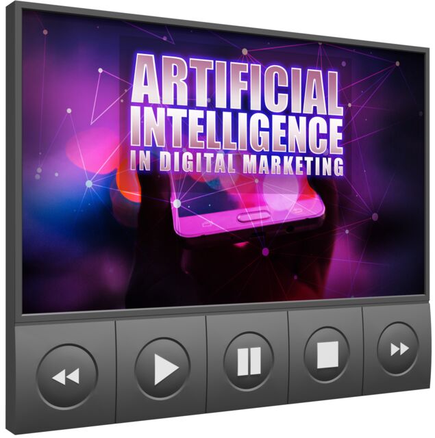 eCover representing Artificial Intelligence In Digital Marketing Video Upgrade eBooks & Reports/Videos, Tutorials & Courses with Master Resell Rights