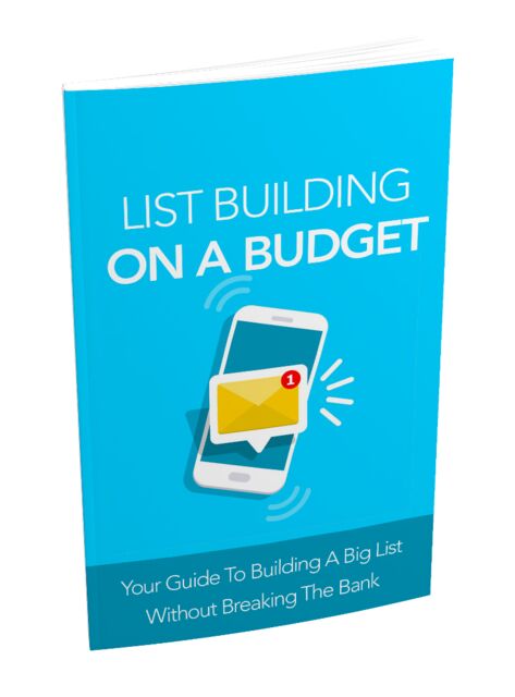 eCover representing List Building on a Budget eBooks & Reports with Master Resell Rights