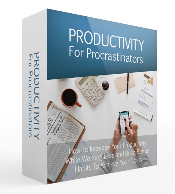 eCover representing Productivity For Procrastinators Video Upgrade eBooks & Reports/Videos, Tutorials & Courses with Master Resell Rights