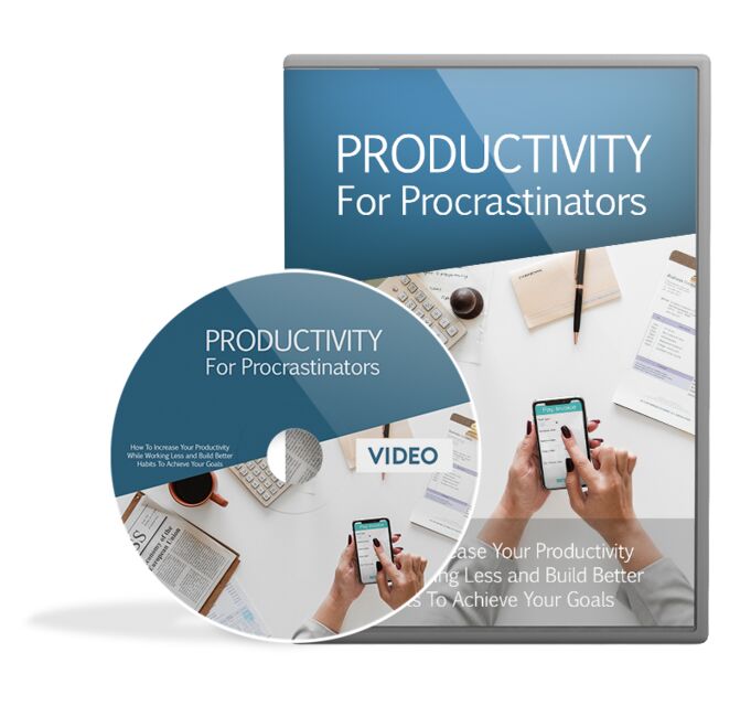 eCover representing Productivity For Procrastinators Video Upgrade eBooks & Reports/Videos, Tutorials & Courses with Master Resell Rights