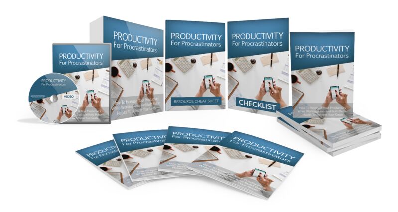 eCover representing Productivity For Procrastinators Video Upgrade eBooks & Reports/Videos, Tutorials & Courses with Master Resell Rights