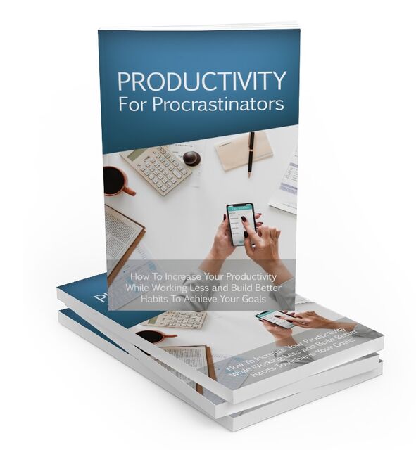 eCover representing Productivity For Procrastinators eBooks & Reports with Master Resell Rights