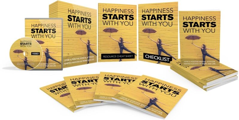 eCover representing Happiness Starts With You Video Upgrade Videos, Tutorials & Courses with Master Resell Rights