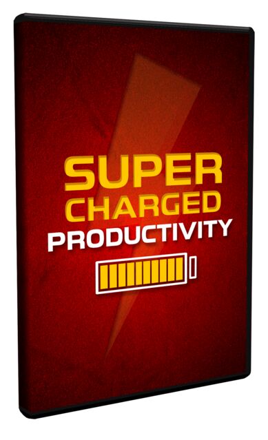 eCover representing Supercharged Productivity Video Upgrade Videos, Tutorials & Courses with Master Resell Rights