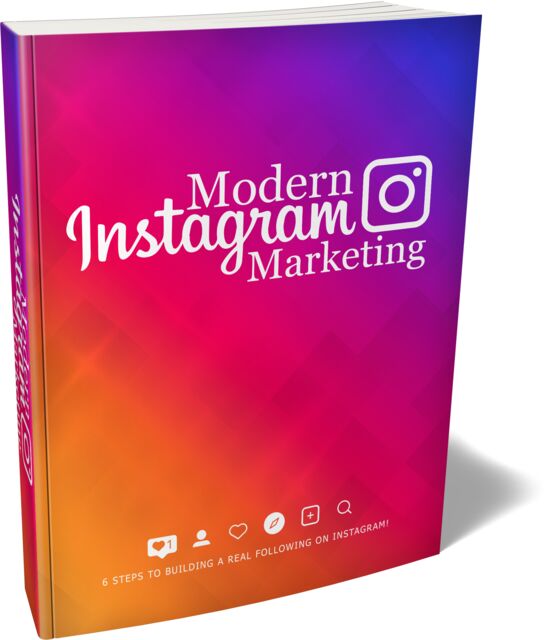 eCover representing Modern Instagram Marketing Videos, Tutorials & Courses with Master Resell Rights