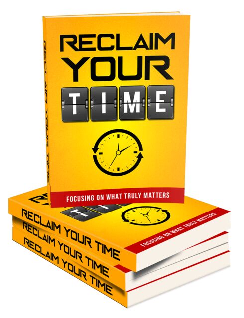 eCover representing Reclaim Your Time eBooks & Reports with Master Resell Rights