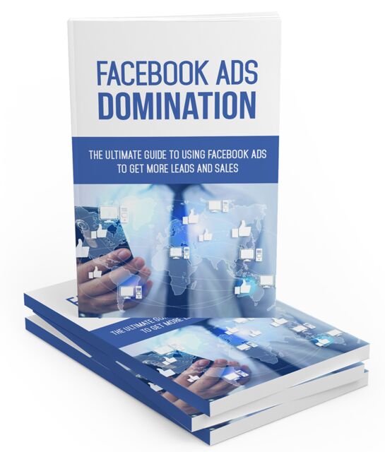 eCover representing Facebook Ads Domination eBooks & Reports with Master Resell Rights