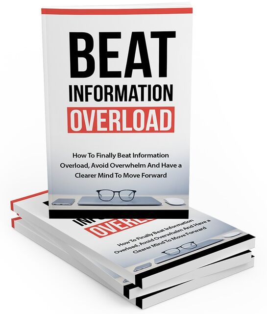 eCover representing Beat Information Overload eBooks & Reports with Master Resell Rights