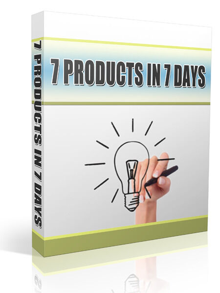 eCover representing 7 Products In 7 Days eBooks & Reports with Master Resell Rights